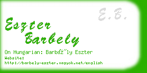 eszter barbely business card